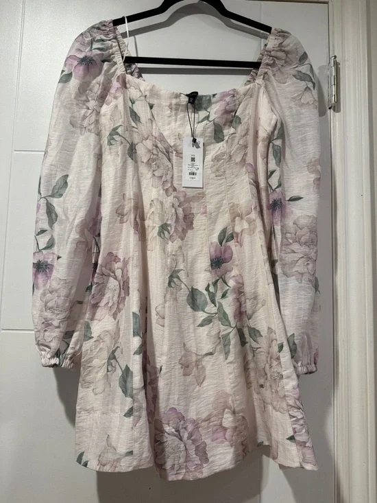 Amelie Balloon Sleeve Mini Dress - size small NWT - Picture 4 of 8